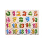 Wooden Counting Puzzle With Knobs